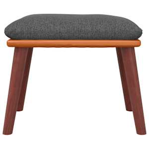 Podnožka tmavě šedá 45x29,5x35 cm textil a umělá kůže - obrázek 3