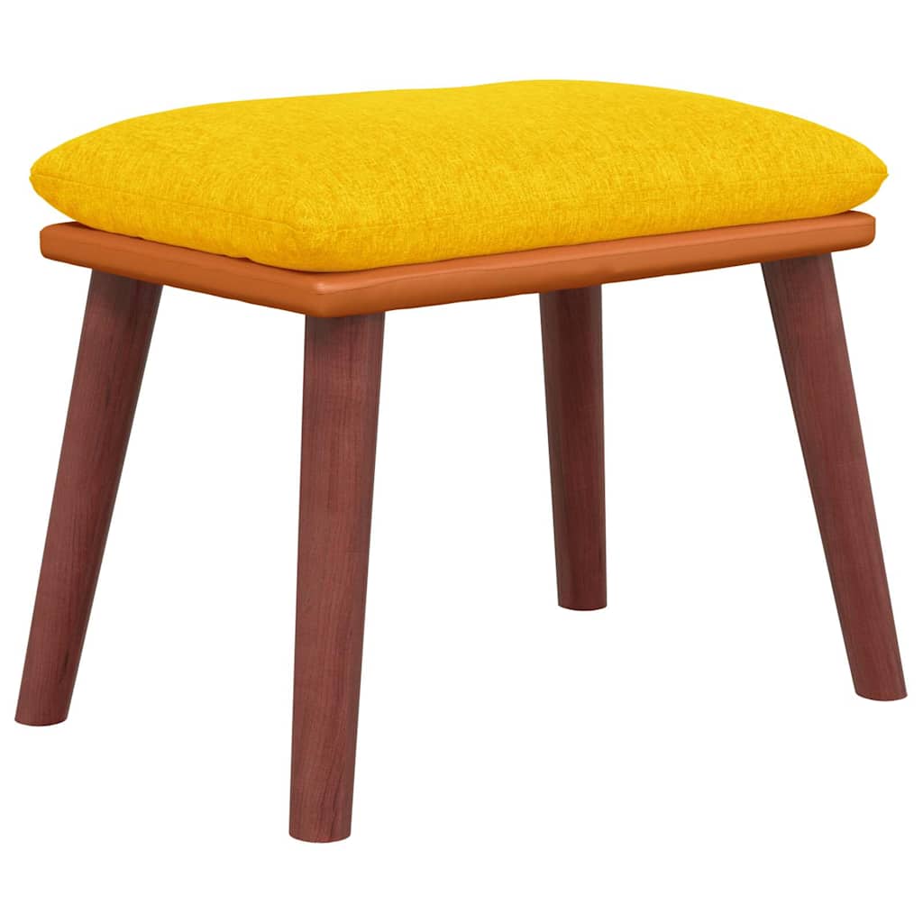 vidaXL Podnožka hořčicově žlutá 45x29,5x35 cm textil a umělá kůže