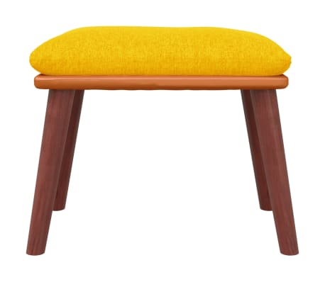 vidaXL Υποπόδιο Μουσταρδί 45x29,5x35 εκ. Ύφασμα & Συνθετικό Δέρμα
