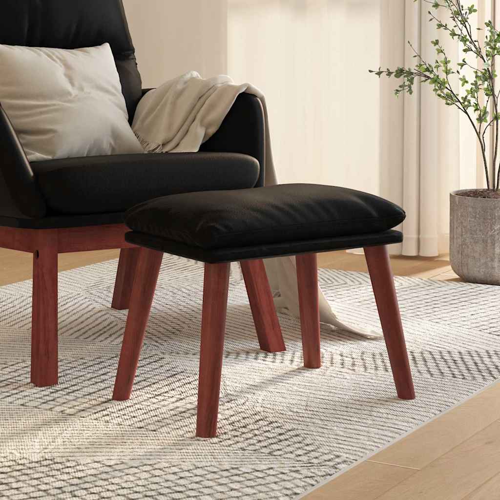 vidaXL Podn�ek, czarny, 45x29,5x35 cm, sztuczna sk�ra
