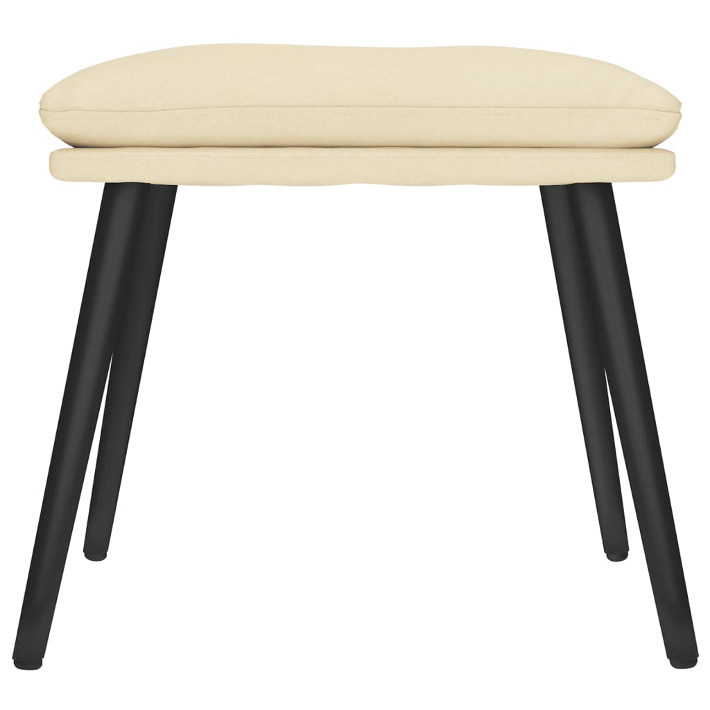 

vidaXL Voetenbank 45x29,5x39 cm stof crèmekleurig