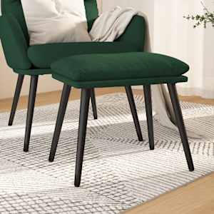 Podnožka tmavě zelená 45 x 29,5 x 35 cm textil - obrázek 1