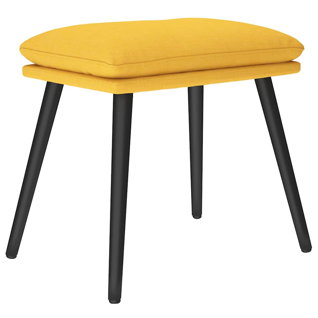 vidaXL Podnožka hořčicově žlutá 45 x 29,5 x 35 cm textil