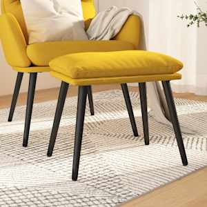 Podnožka hořčicově žlutá 45 x 29,5 x 35 cm textil - obrázek 1