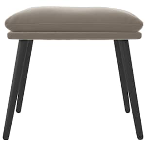 vidaXL Apoio de pés 45x29,5x35 cm veludo cinzento-claro