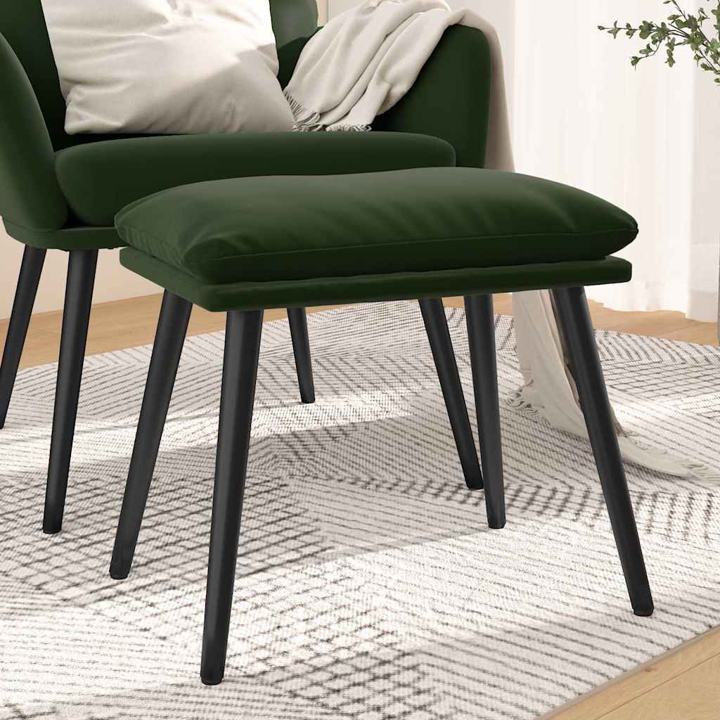 vidaXL Podn�ek, ciemnozielony, 45x29,5x35 cm, tapicerowany aksamitem