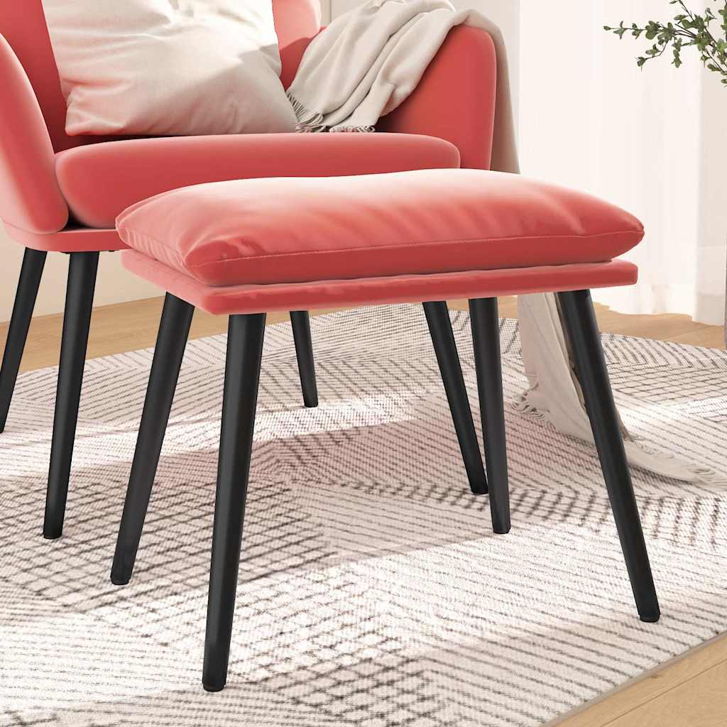vidaXL Podn�ek, r�owy, 45x29,5x35 cm, aksamitny
