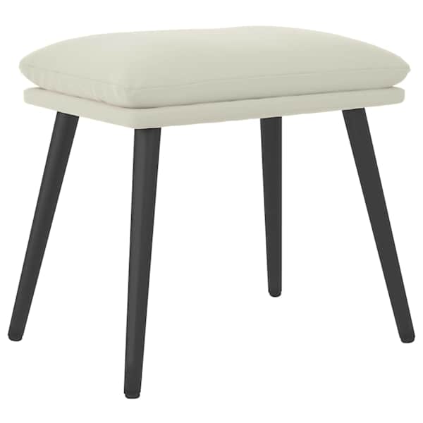 vidaXL jalapink, kreemjasvalge, 45x29,5x35 cm, samet
