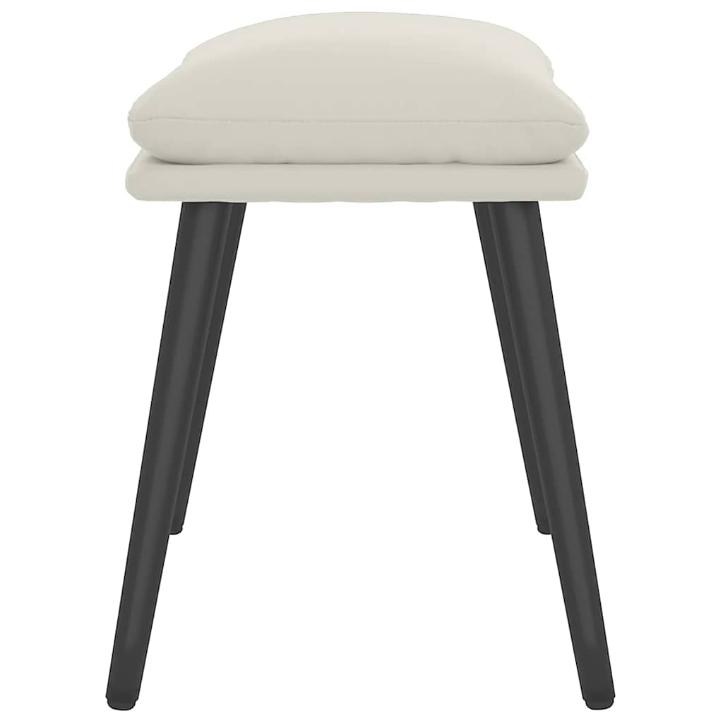 Poggiapiedi Bianco Crema 45x29,5x39 Cm In Velluto VidaXL 13 width=274