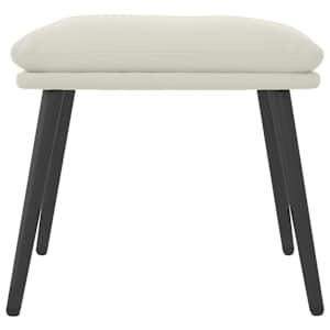 vidaXL Reposapiés de terciopelo crema blanco 45x29,5x35 cm