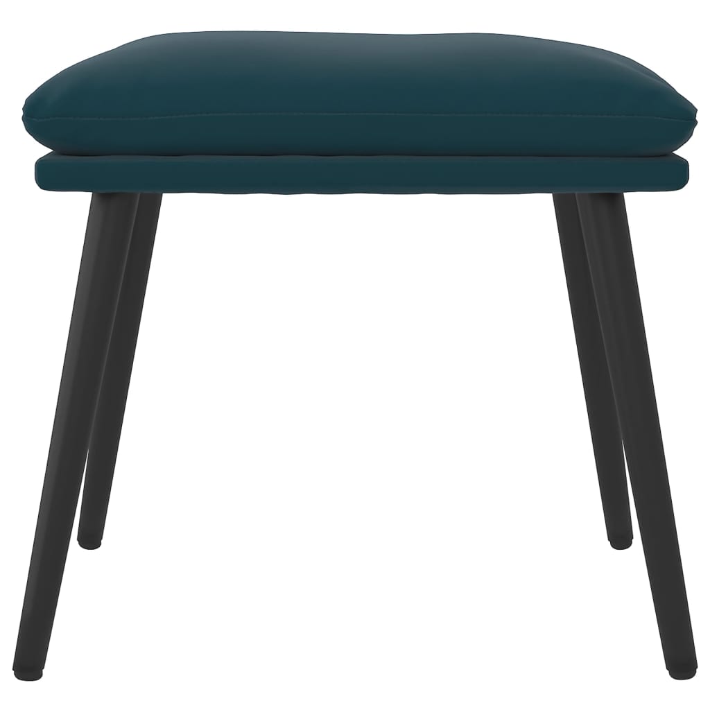 vidaXL Voetenbank 45x29,5x35 cm fluweel blauw afbeelding