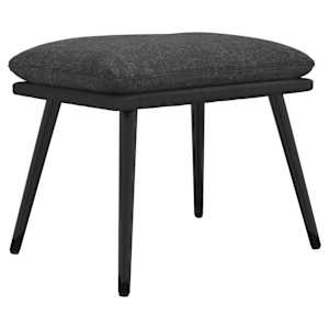 Podnožka tmavě šedá 45x29,5x35 cm textil a umělá kůže - obrázek 2