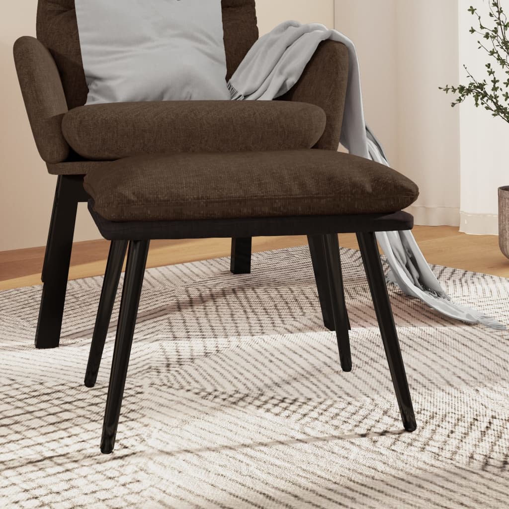 vidaXL Podn�ek, br�zowy, 45x29,5x35 cm, tkanina i ekosk�ra