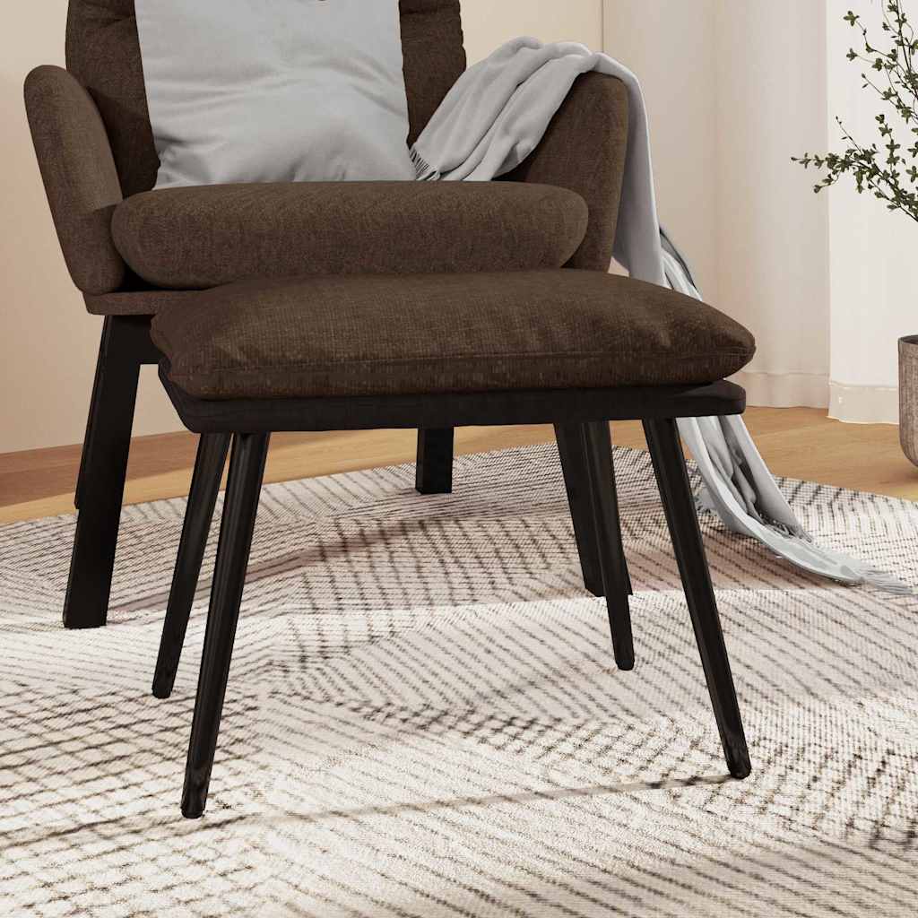 vidaXL Podn�ek, br�zowy, 45x29,5x35 cm, tkanina i ekosk�ra