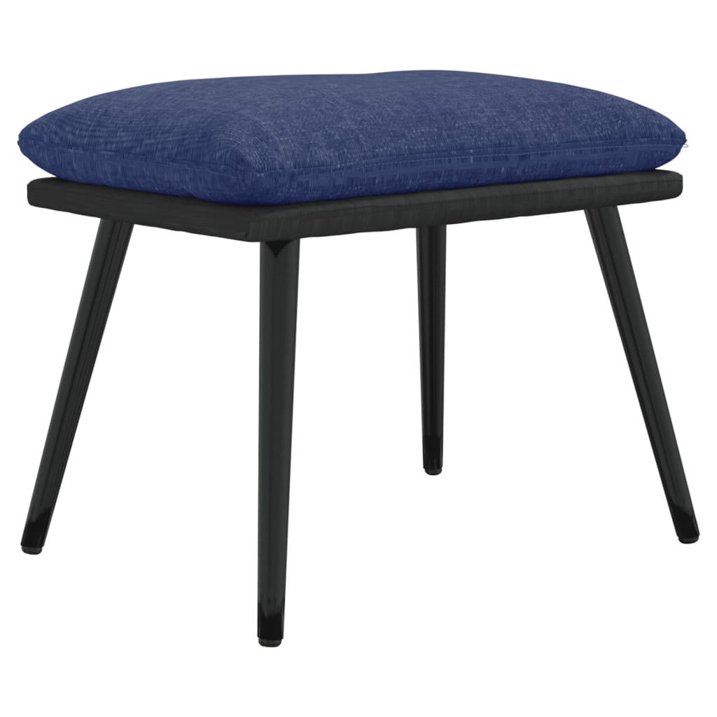 vidaXL Podnožka modrá 45x29,5x35 cm textil a umělá kůže