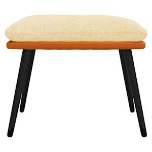 vidaXL Tabure krem-narančasti 45x29,5x35 cm od tkanine i umjetne kože