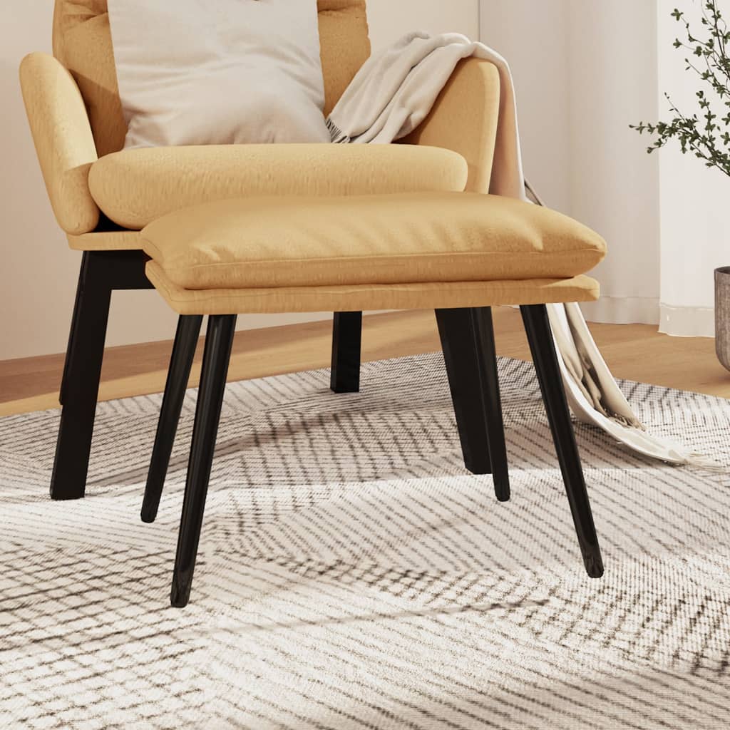 Repose-pied Crème 45x30x35 cm Tissu microfibre