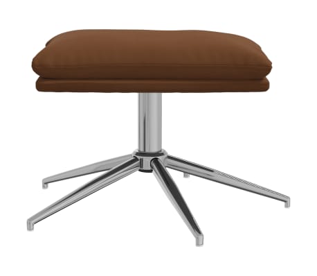 vidaXL Fu&szlig;hocker Braun 60x60x35 cm Mikrofasergewebe