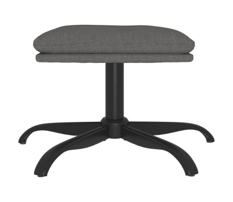 vidaXL Voetenbank 60x60x36 cm stof lichtgrijs