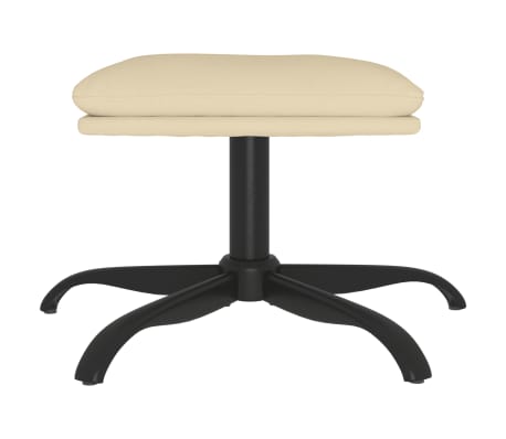 vidaXL Voetenbank 60x60x36 cm stof cr&egrave;mekleurig