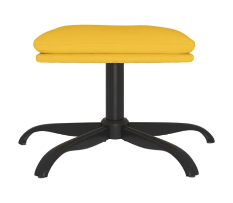 vidaXL kājsoliņ&scaron;, 60x60x36 cm, sinepju dzeltens audums