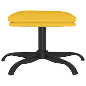 vidaXL kājsoliņ&scaron;, 60x60x36 cm, sinepju dzeltens audums