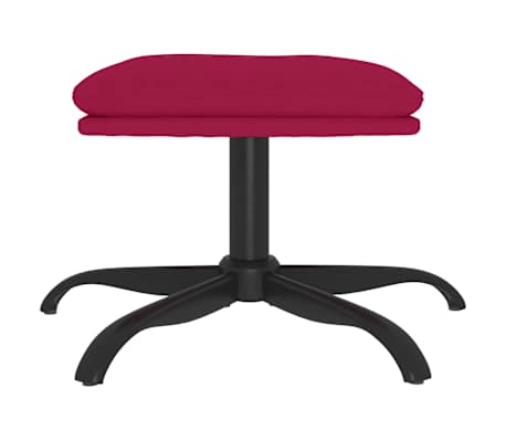 vidaXL Poggiapiedi Rosso Vino 60x60x36 cm in Velluto