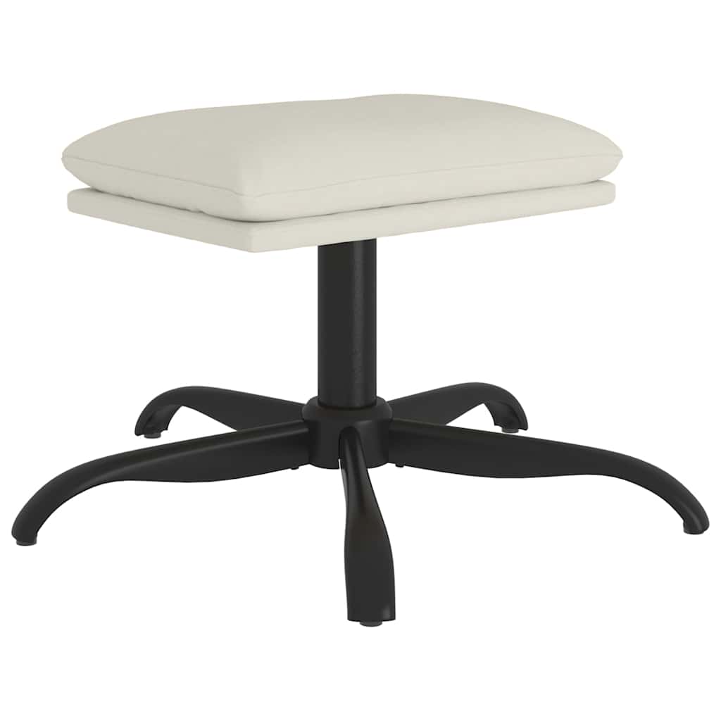 vidaXL Podnožka krémově bílá 60x60x36 cm samet