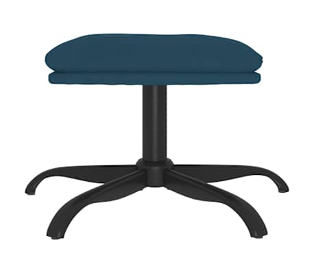 vidaXL Voetenbank 60x60x36 cm fluweel blauw
