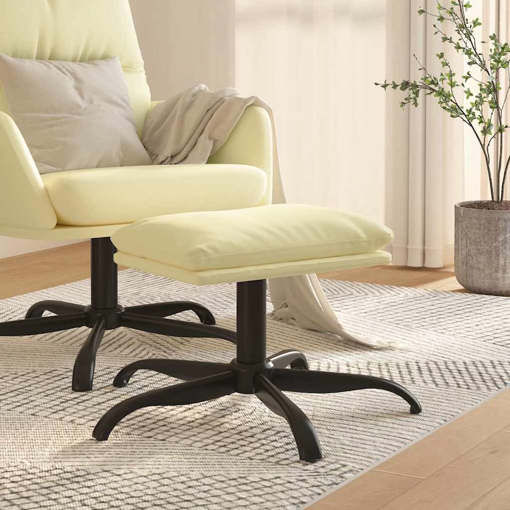 vidaXL Podn�ek, kremowy, 60x60x36 cm, sztuczna sk�ra