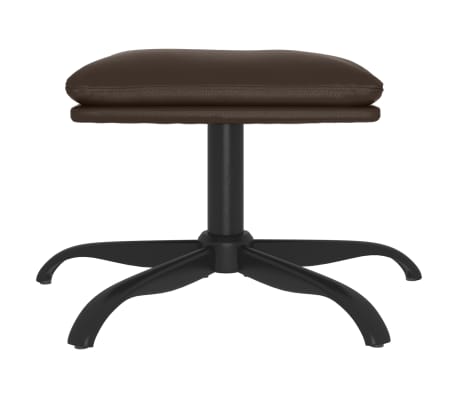 vidaXL Podnožka hnedá 60x60x36 cm umelá koža