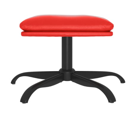 vidaXL Pakoja, raudonos spalvos, 60x60x36cm, dirbtinė oda