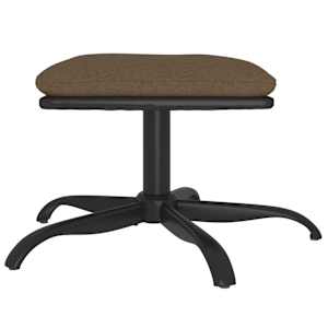 vidaXL kājsoliņš, 60x60x36 cm, brūns, audums un mākslīgā āda