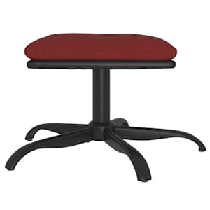 vidaXL Fu&szlig;hocker Weinrot 60x60x36 cm Stoff und Kunstleder