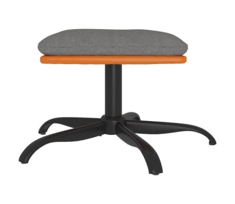 vidaXL Podn&oacute;żek, jasnoszary, 60x60x36 cm, tkanina i sztuczna sk&oacute;ra