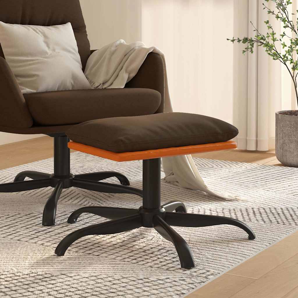vidaXL Podn�ek, br�zowy, 60x60x36 cm, tkanina i sztuczna sk�ra