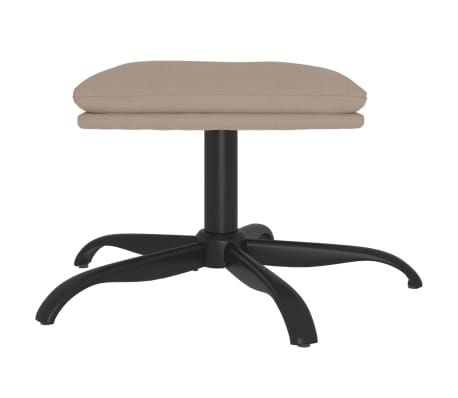 vidaXL Apoio de p&eacute;s tecido de microfibra 60x60x36 cm cinza-claro