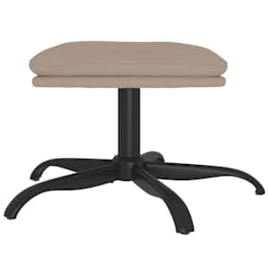 vidaXL Apoio de p&eacute;s tecido de microfibra 60x60x36 cm cinza-claro