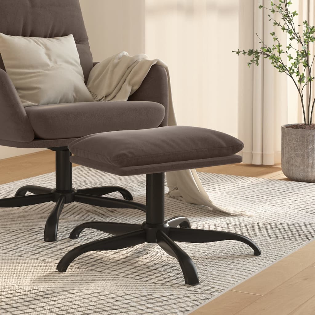 vida XL Fußhocker Dunkelgrau 60x 60x 39 cm Mikrofasergewebe
