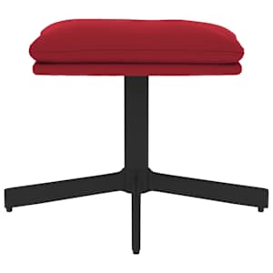 vidaXL Voetenbank 60x60x36 cm fluweel wijnrood