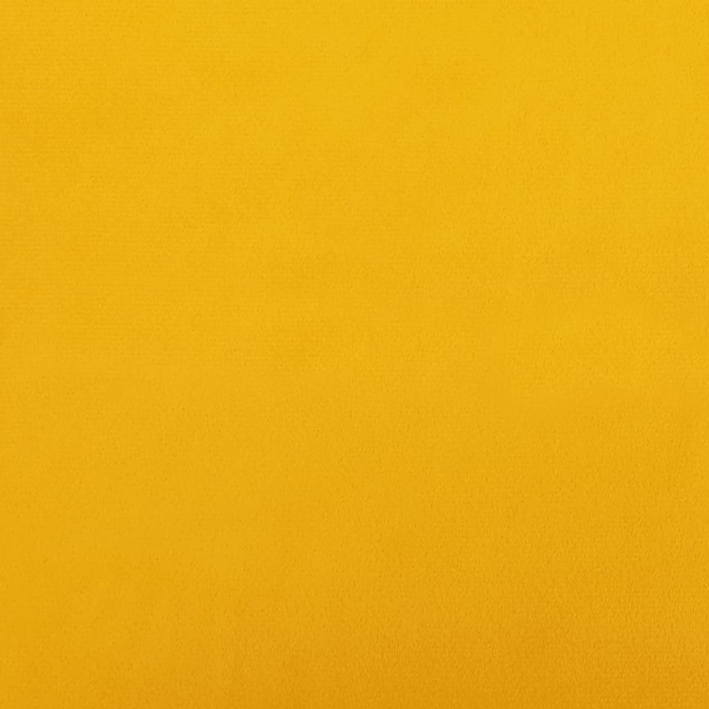 Podnožka hořčicově žlutá 60 x 60 x 39 cm samet