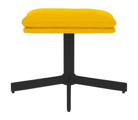 vidaXL Fußhocker Senfgelb 60x60x36 cm Samt