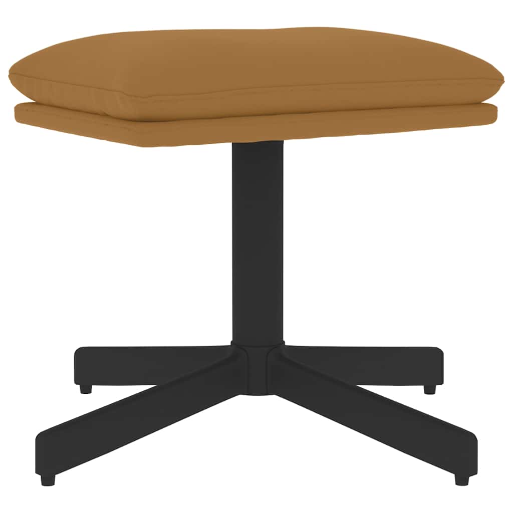 vidaXL Podnožka hnědá 60x60x36 cm samet-image-8720286825785