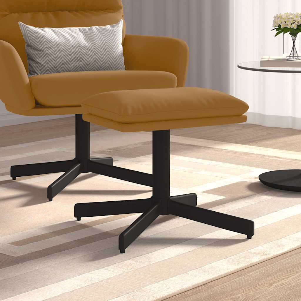 vidaXL Fußhocker Braun 60x60x36 cm Samt