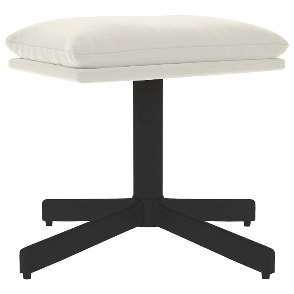 vidaXL Podnožka krémově bílá 60x60x36 cm samet-image-8720286825792