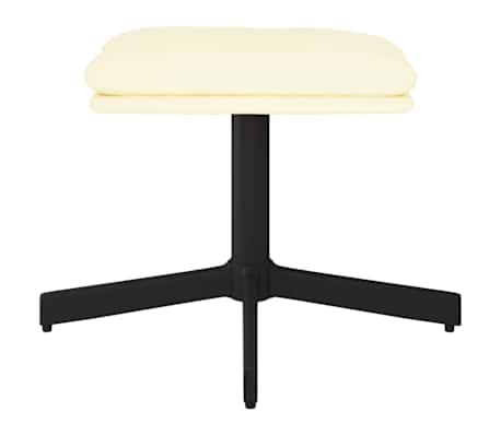 vidaXL Stolček za noge krem 60x60x36 cm umetno usnje
