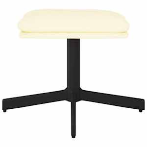 vidaXL Stolček za noge krem 60x60x36 cm umetno usnje