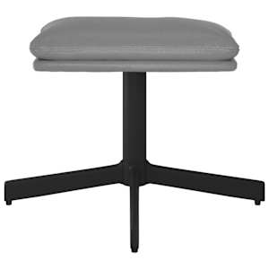 vidaXL Apoio de p&eacute;s 60x60x36 cm couro artificial cinzento antracite