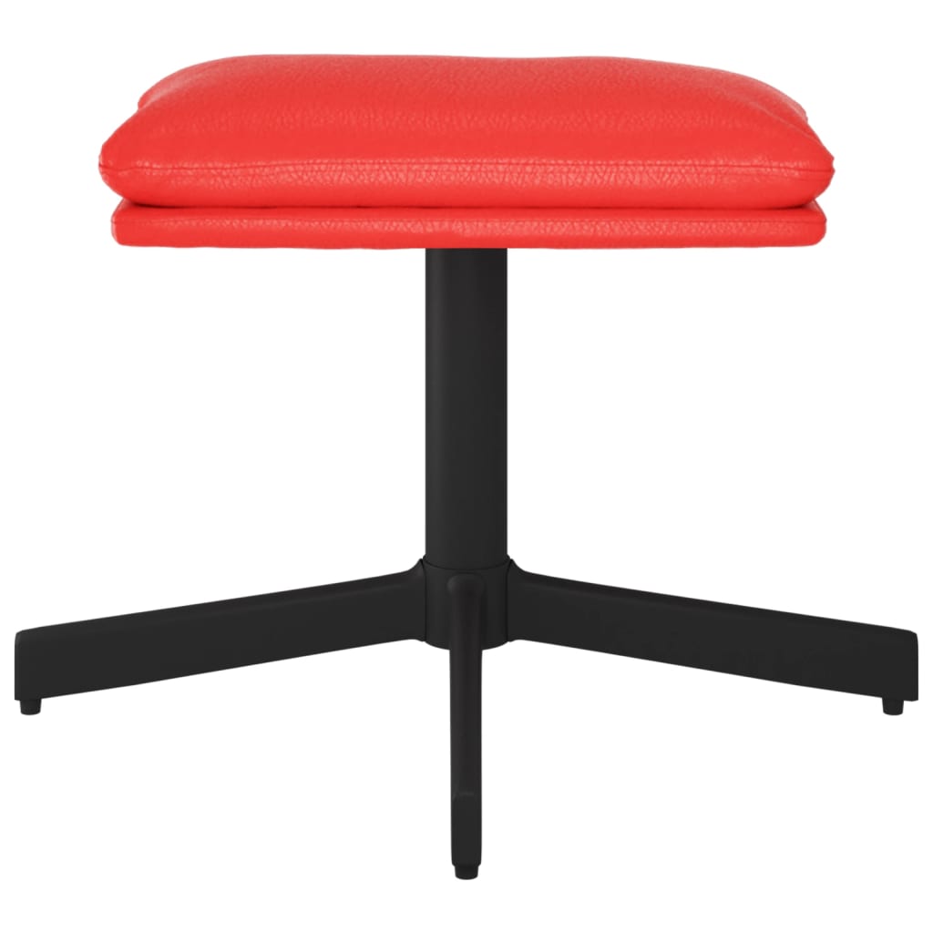 vidaXL Voetenbank 60x60x36 cm kunstleer rood afbeelding