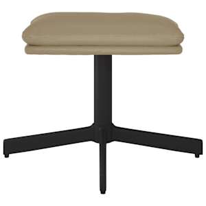 vidaXL Fu&szlig;hocker Cappuccino-Braun 60x60x36 cm Kunstleder